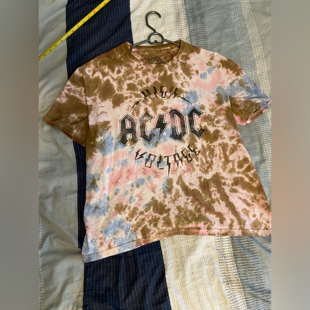 AC/DC Graphic tie die shirt